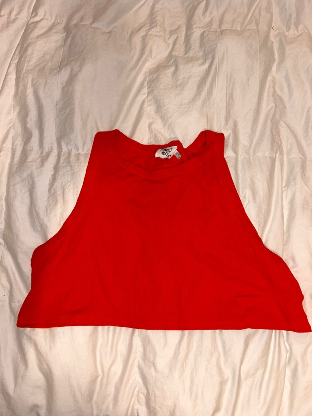 Princess Polly Vibrant Red High-Neck Crop Tank